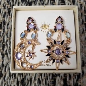 Eye Candy Los Angeles 14k Gold Plated Earrings NIB